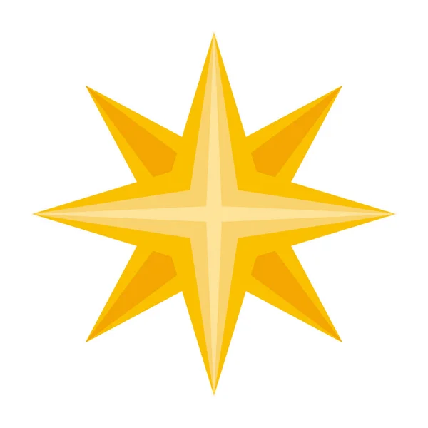 黄金の星の装飾 — ストックベクタ