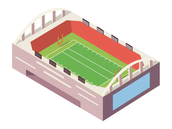 Stadionfußball isometrisch — Stockvektor