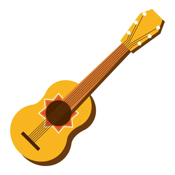 Instrumento corda de guitarra — Vetor de Stock
