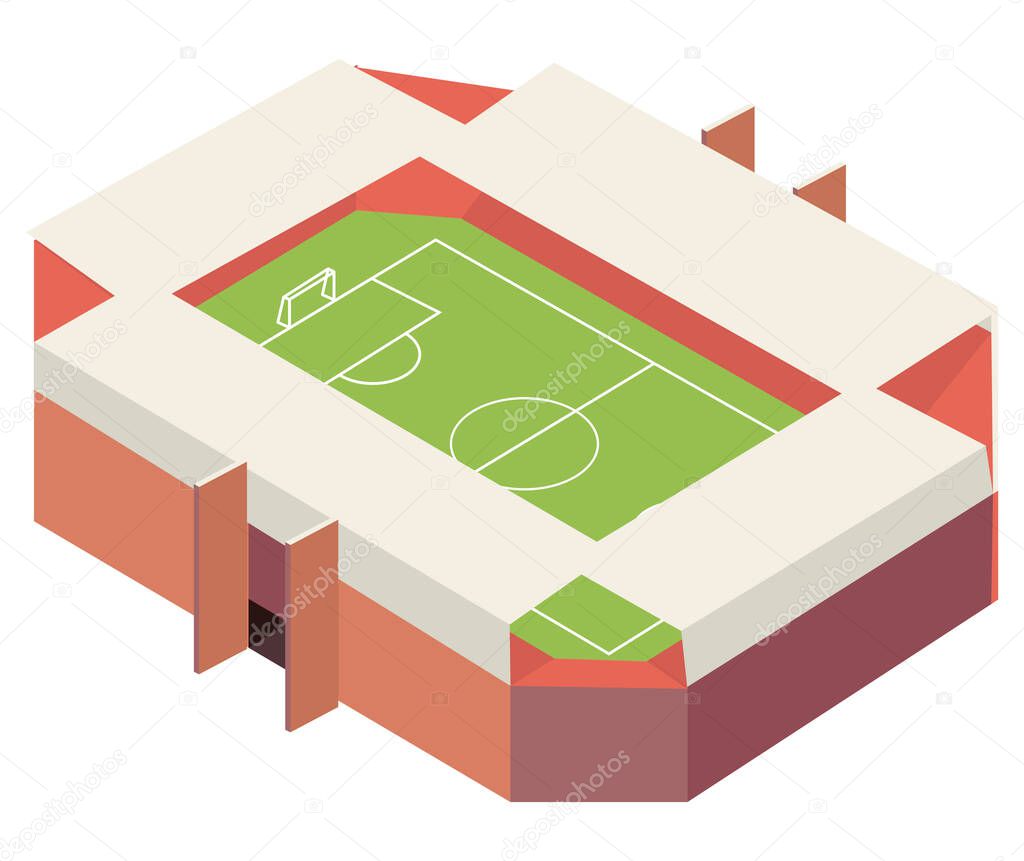 soccer stadium isometric