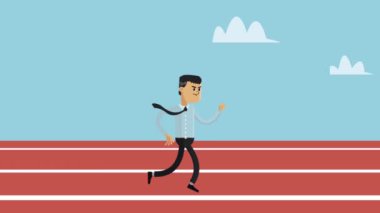 Yarışta zarif bir iş adamı.