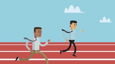 Irklar arası iş adamları yarışta koşuyor