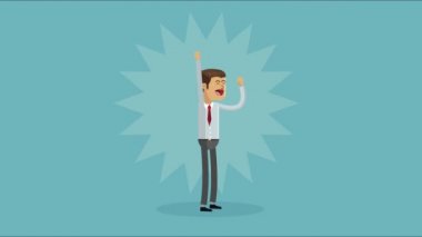 Genç işadamı karakter canlandırmasını kutluyor