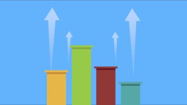 istatistik çubukları ve oklar yukarı