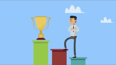 İstatistik çubuklarında ödülü olan iş adamı