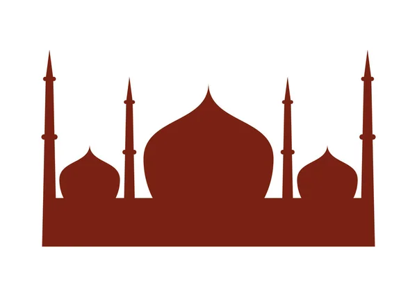 Силует храму мечеті — стоковий вектор