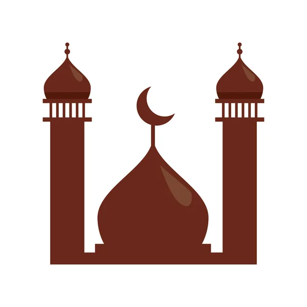 Мечеть храм і місяць — стоковий вектор