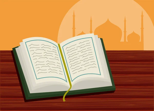 Quran en la tabla — Archivo Imágenes Vectoriales