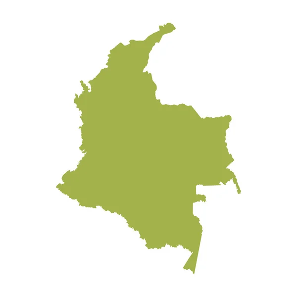 Mappa colombiana verde — Vettoriale Stock