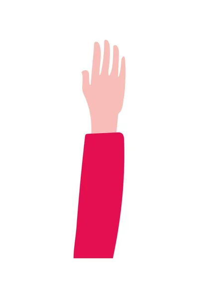 Hand up protesting — Stock Vector