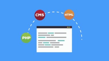 Programlama yazılım teknolojisiyle web sayfası şablonu