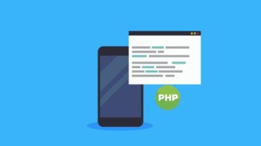Programlama yazılımı teknolojili akıllı telefon