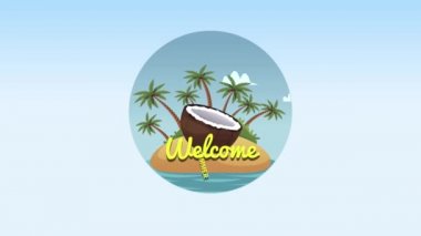 Sahilde hindistan cevizli yaz mektuplarına hoş geldiniz.