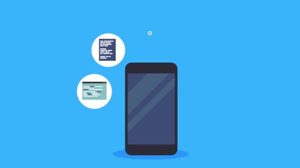 Appareil smartphone avec des éléments définis — Video