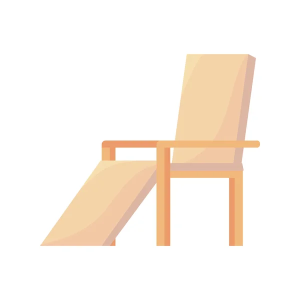 Trä bekväm stol — Stock vektor