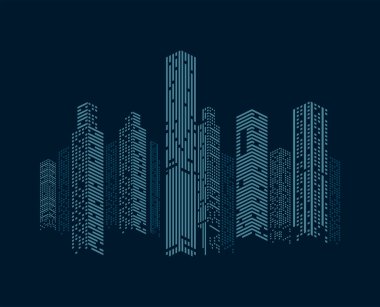 Binalar şehir manzarası cepheleri