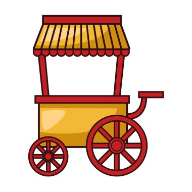 büfe ahşap arabası