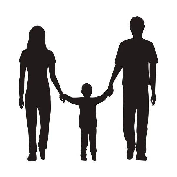 Parents and son — Stock Vector
