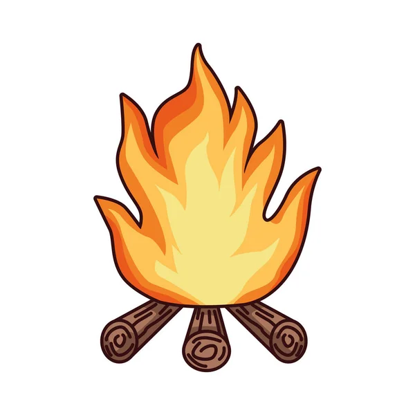 Ikona płomienia ogniska — Wektor stockowy