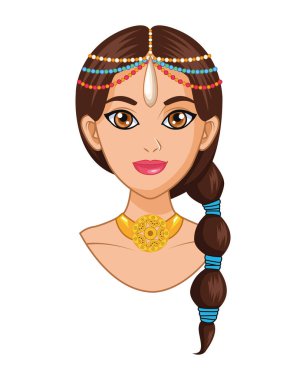 Güzel Arap gelin kafası