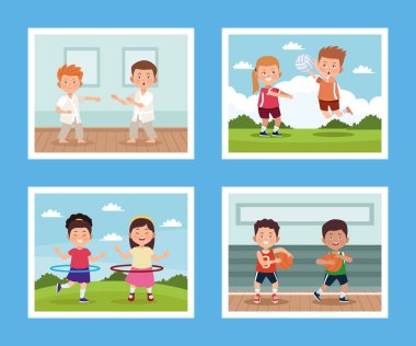 çocuklar etkinlik çalışıyor