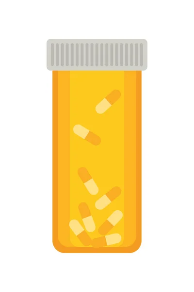 Cápsulas medicamentos en maceta — Vector de stock