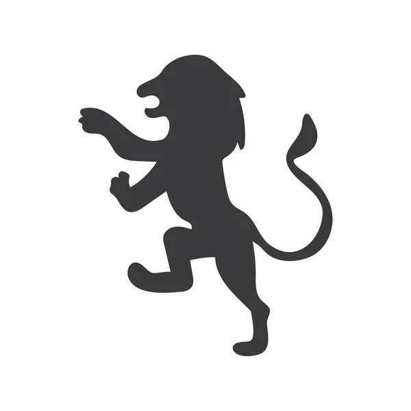 Embleem van leeuwensilhouet — Stockvector