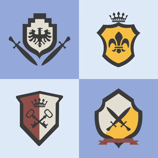 Чотири герби — стоковий вектор