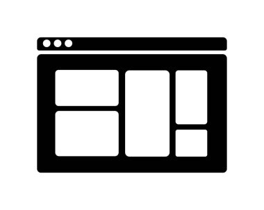 Web sayfası siluet simgesi