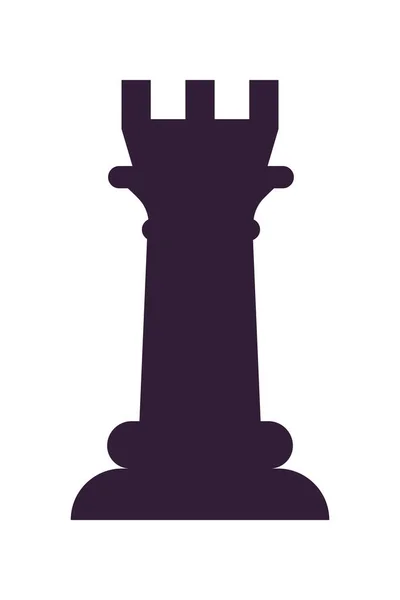 Šachová figurka věže — Stockový vektor