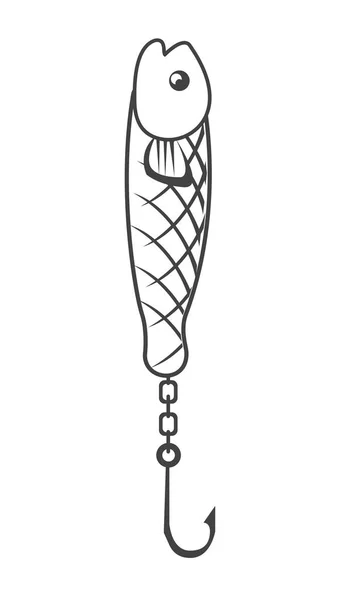 Crochet outil de pêche — Image vectorielle