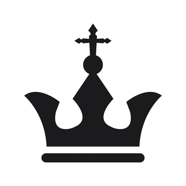 Roi couronne silhouette — Image vectorielle