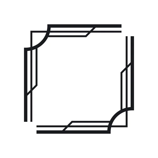 正方形装饰性框架 — 图库矢量图片