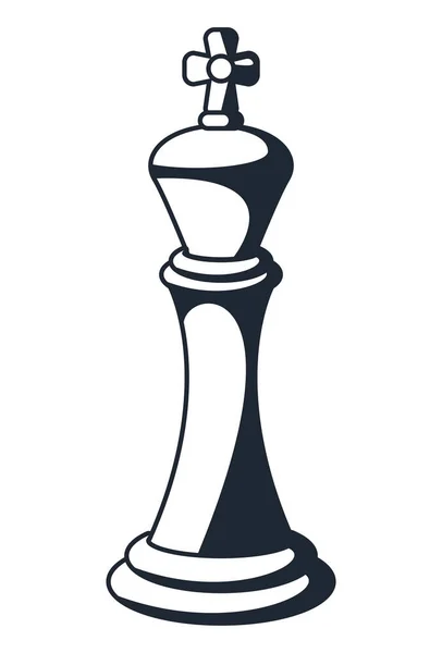 Pièce de roi d'échecs — Image vectorielle