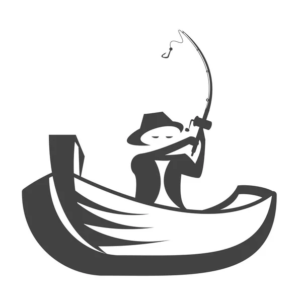 Рибалка рибалка ескіз — стоковий вектор