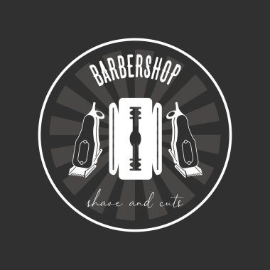 berber dükkanı etiketi