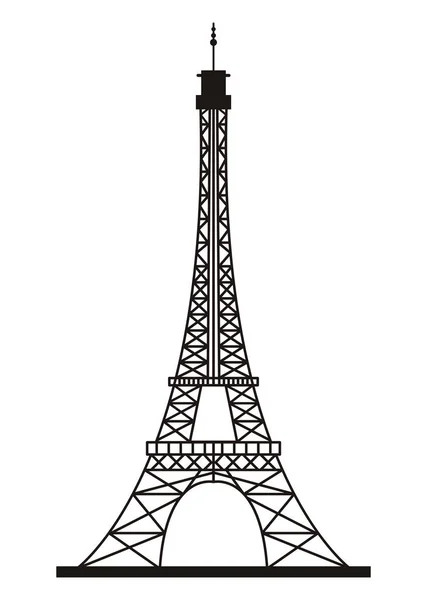 Silueta torre eiffel — Archivo Imágenes Vectoriales