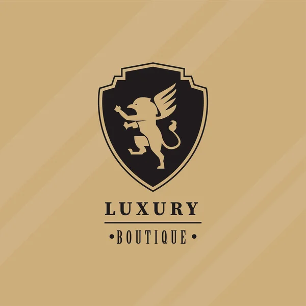 Luxury griffin emblem — Stock Vector