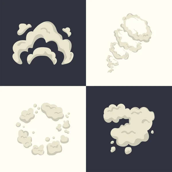 Four smoke icons — Stock Vector