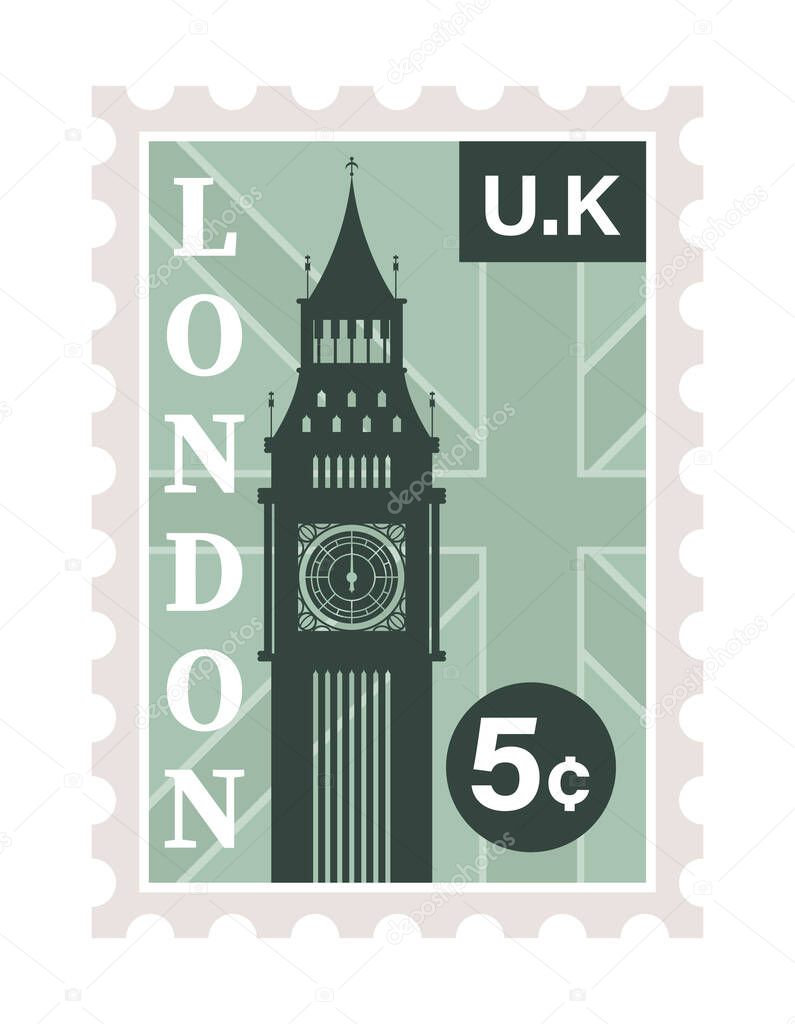 london postage stamp