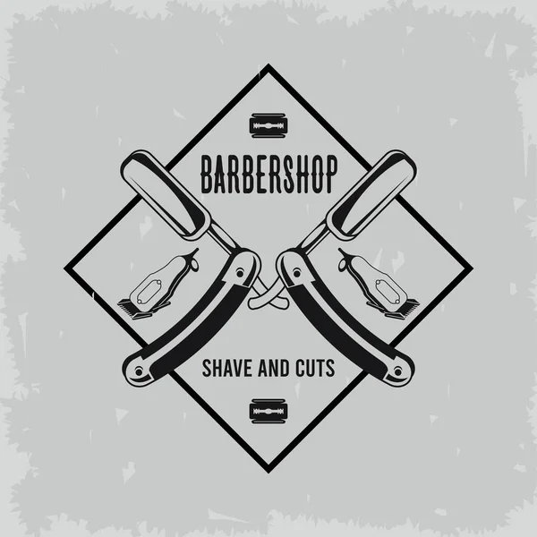 Loja de barbeiro etiqueta —  Vetores de Stock
