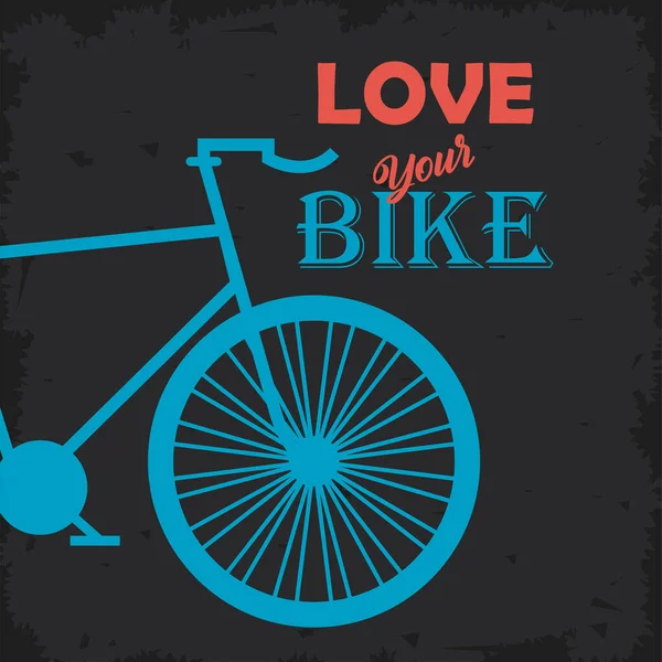 Aimer votre affiche de vélo — Image vectorielle
