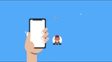 akıllı telefon ve topluluk ile el ele