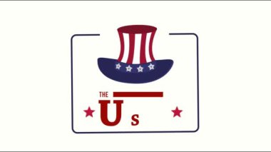 Şapka animasyonunda Amerika Birleşik Devletleri bayrağı