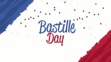 Bayrak ve konfetiyle Bastille Günü kutlu olsun.