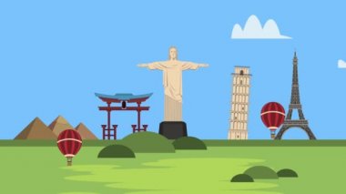 Kamptaki zaman yolculuğu anıtları.