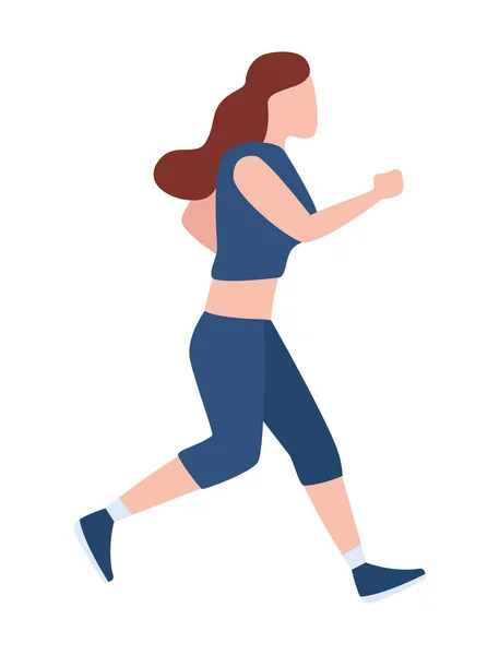 Femme fitness running — Image vectorielle