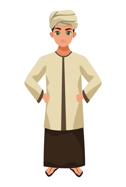 Muslim boy with turban — Stock Vector