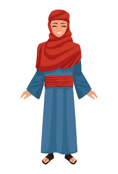 Червона мусульманська дівчина — стоковий вектор