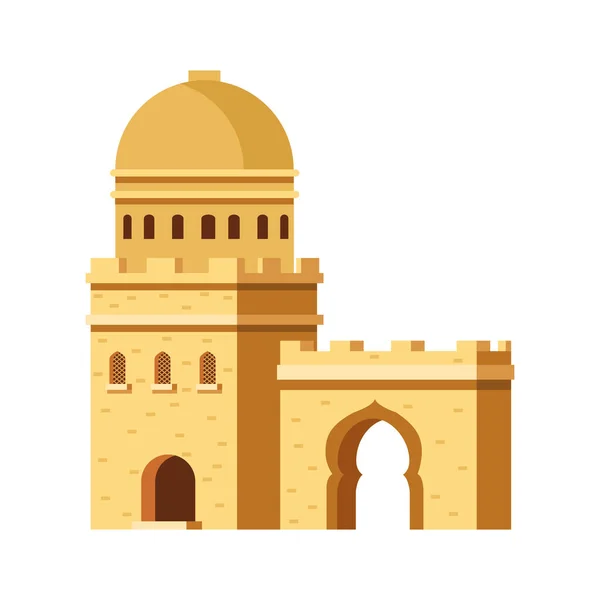 Mezquita de arquitectura musulmana — Vector de stock